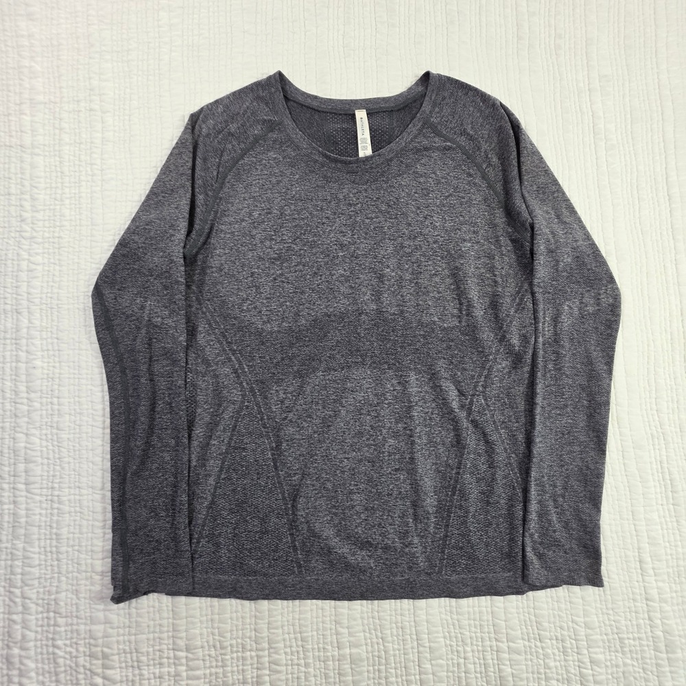 Athleta Momentum Long Sleeve‎ Seamless Training Top Gray Heather Women's XL